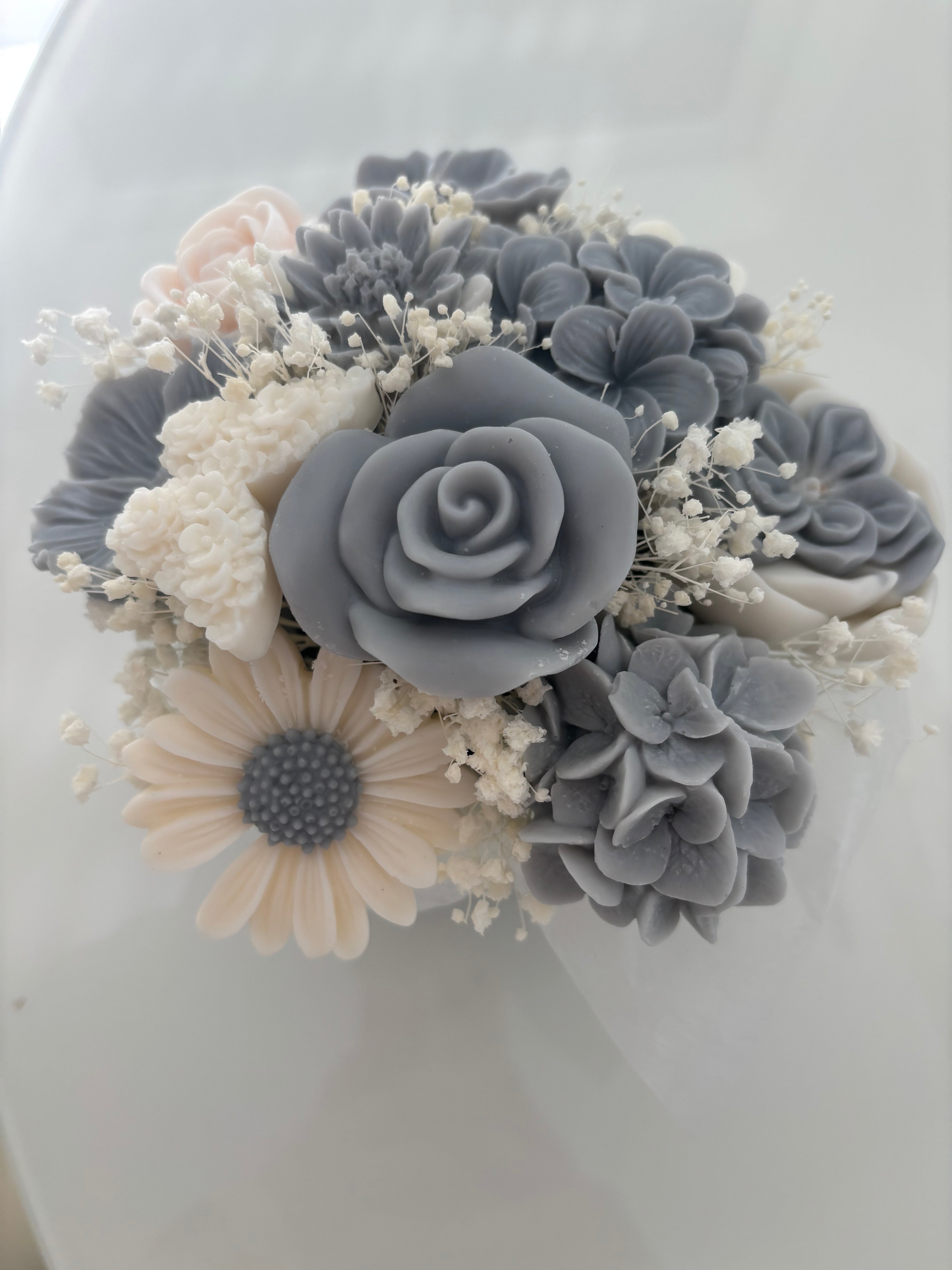 Kerzenstrauß - Grey Bloom