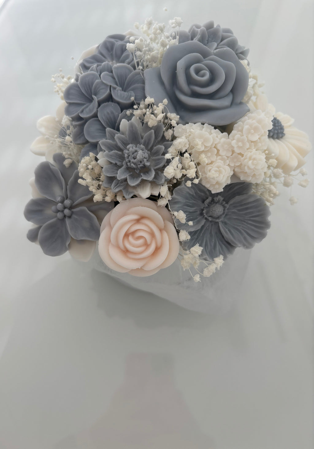 Kerzenstrauß - Grey Bloom