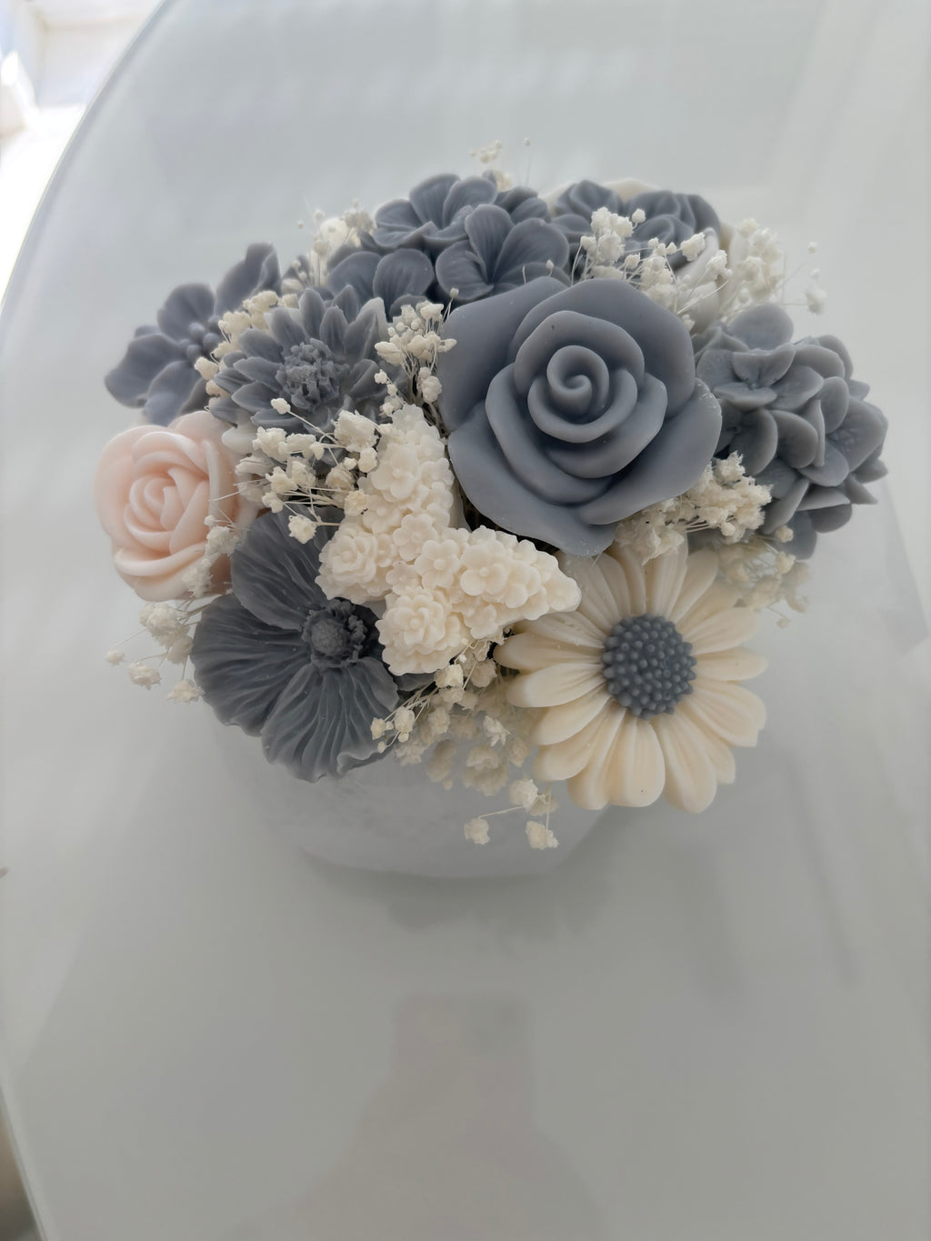 Kerzenstrauß - Grey Bloom