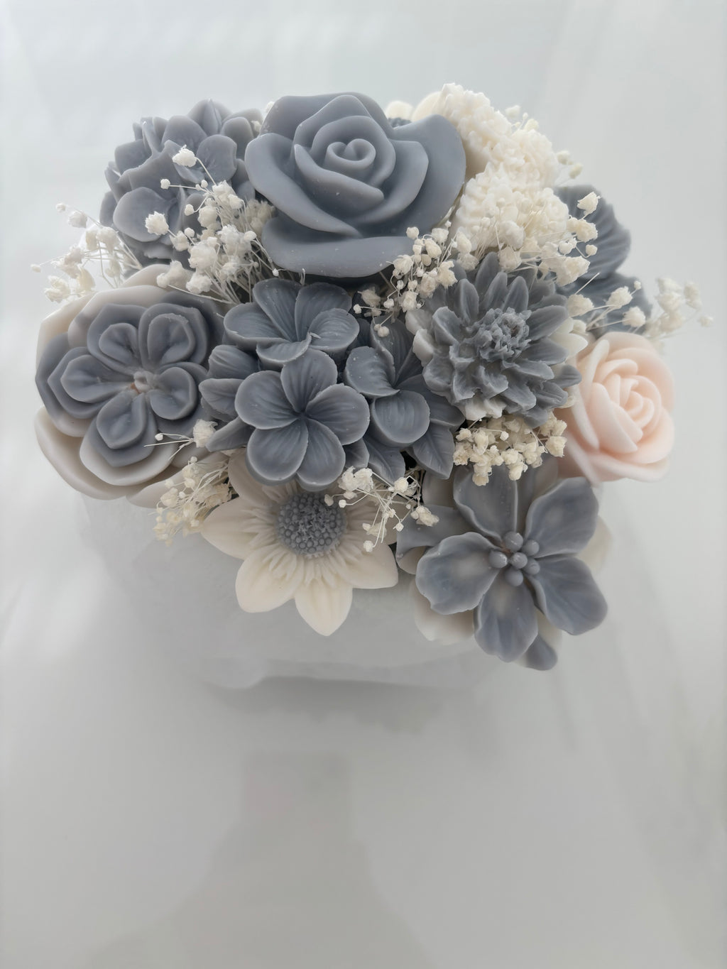 Kerzenstrauß - Grey Bloom